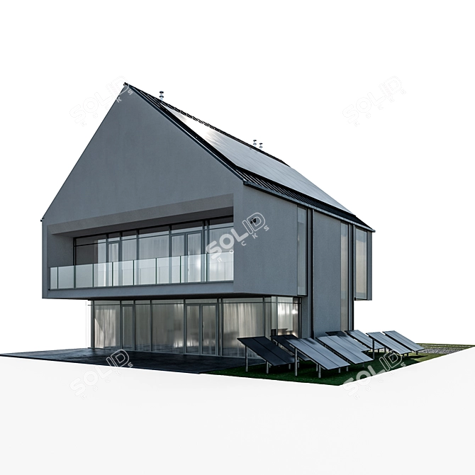 Modern 3D Model House Set 3D model image 3