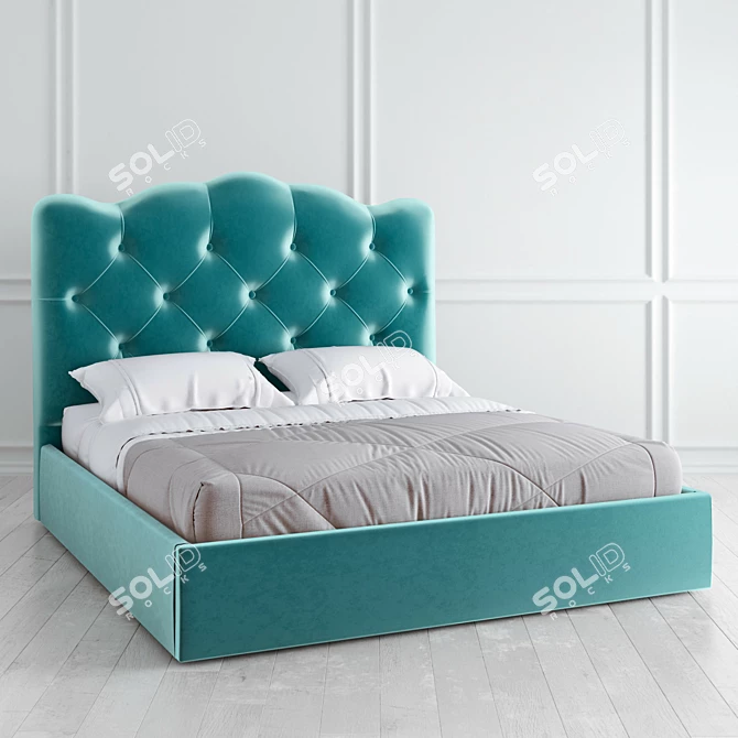 Vary Bed K70-B08 Microvelvet 160x200 3D model image 2