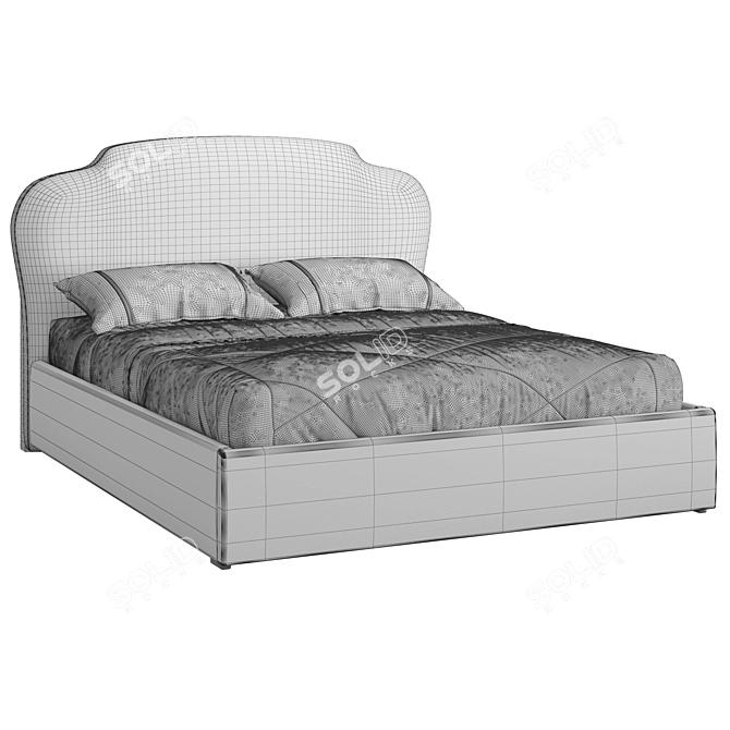 Vary Bed K03-B12: Microvelvet Material 3D model image 4