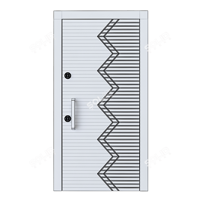 Modern Laminox Door: 1100 x 157.61 x 2101 MM 3D model image 2