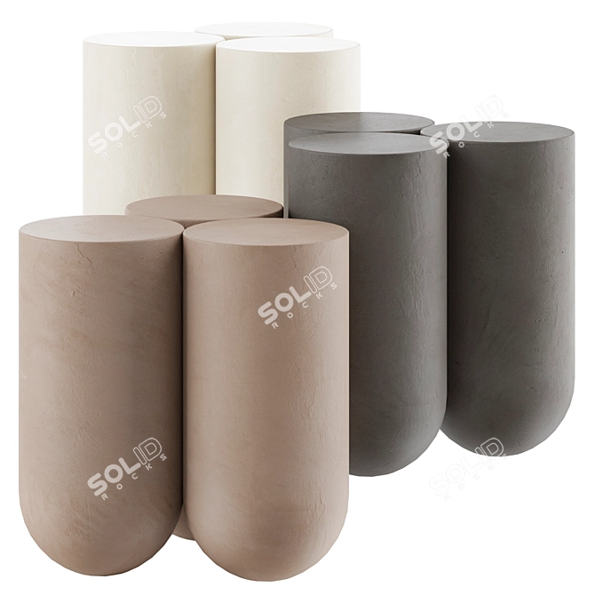 Lisa Allegra Moor Side Table 3D model image 1