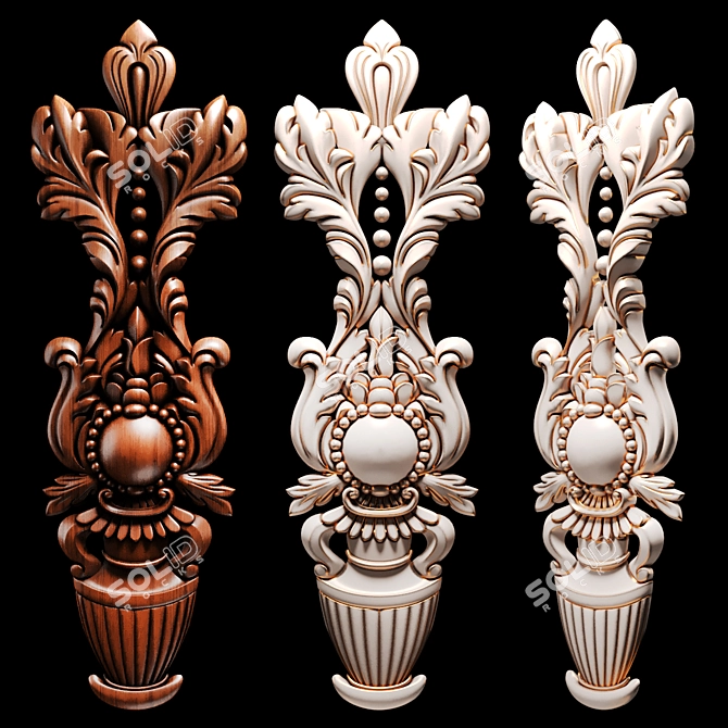 CNC Wood Decor Model File 3D model image 1