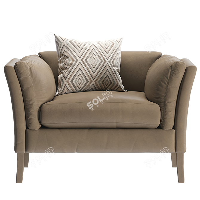 Premium Leather Lounge Chair | Modern Stylish Design 3D model image 2