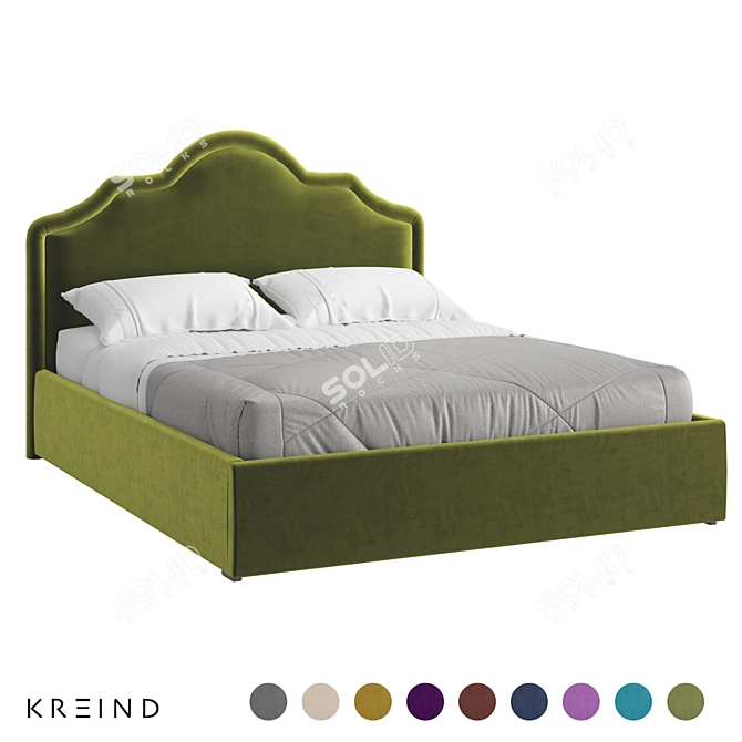 Modern Vary Bed K05 3D model image 1