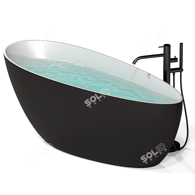 Besco Goya B&W Freestanding Bathtub 3D model image 3