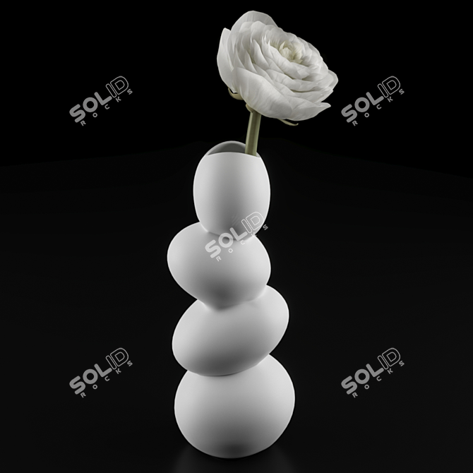 Creative Egg Shaped Flower Vase 3D model image 1