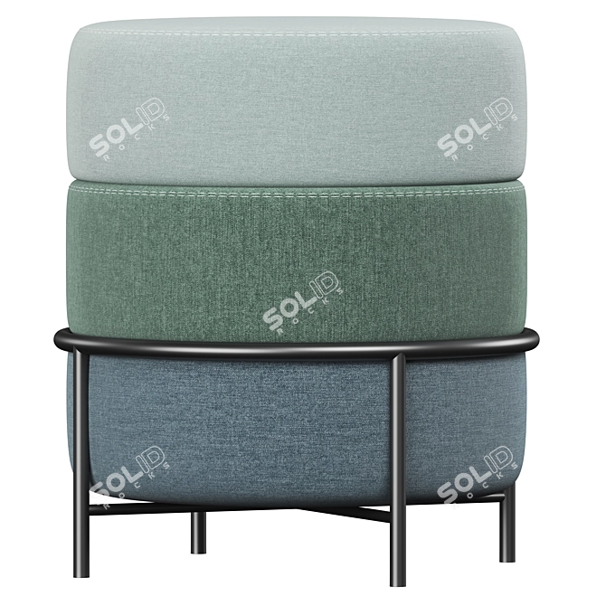 Halmar PICOLO Green Ottoman 3D model image 1