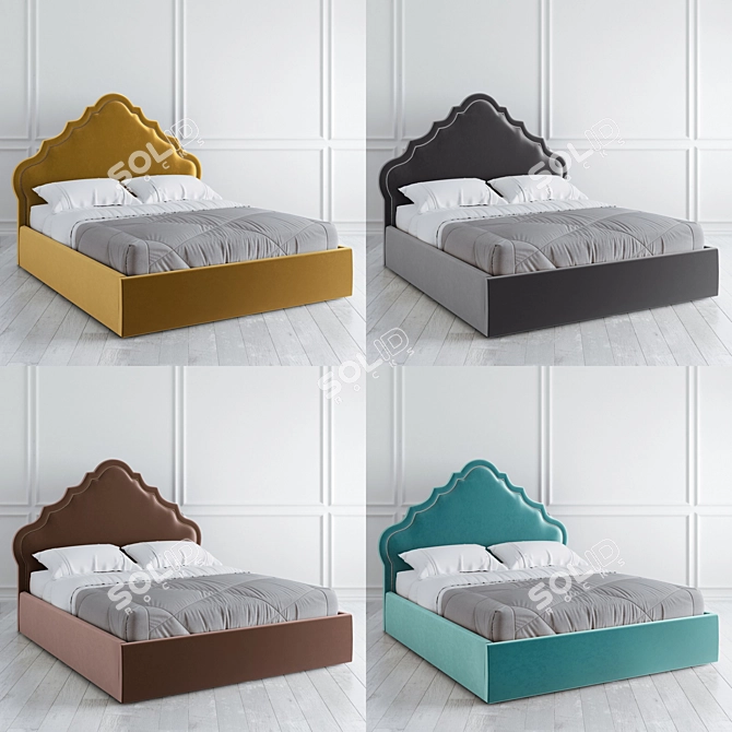 Elegant Vary Bed Collection Piece 3D model image 4