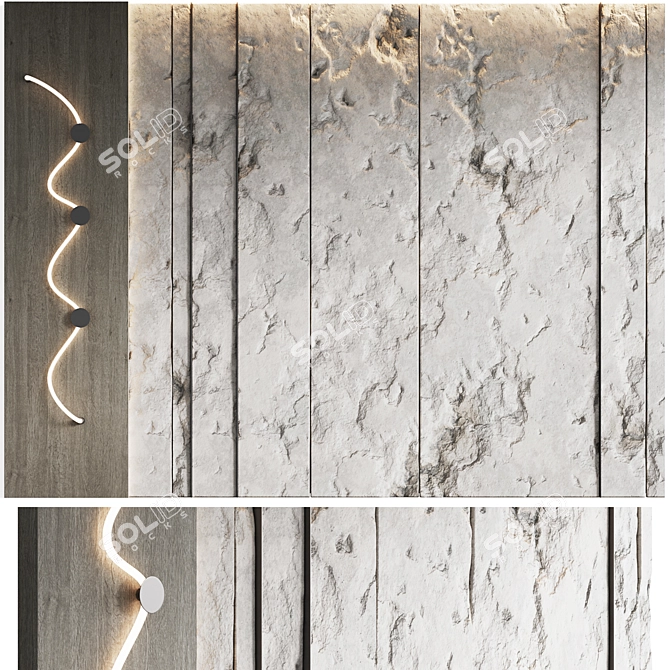  Stone Accent Wall Panel 3D model image 7