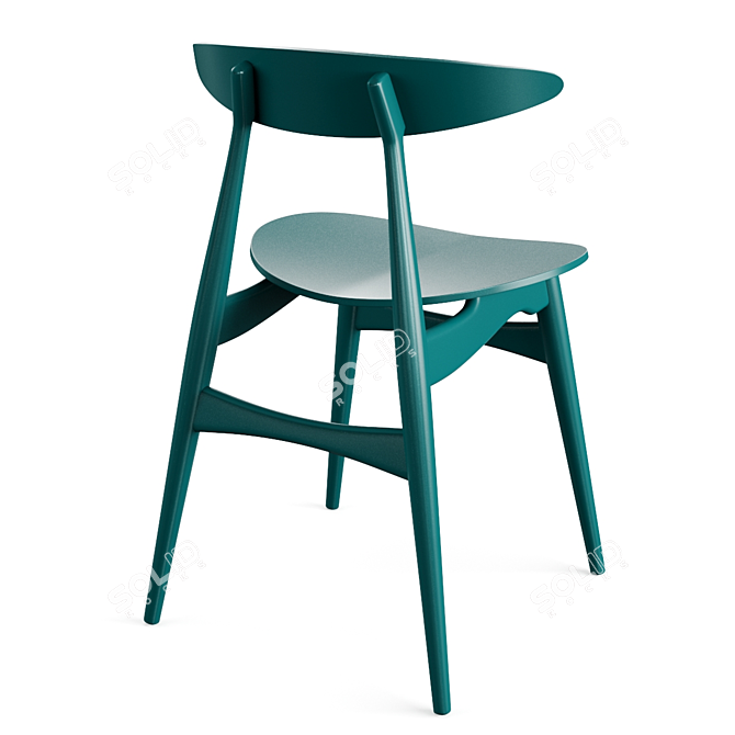 Stylish CH33T Chair by Carl Hansen 3D model image 6