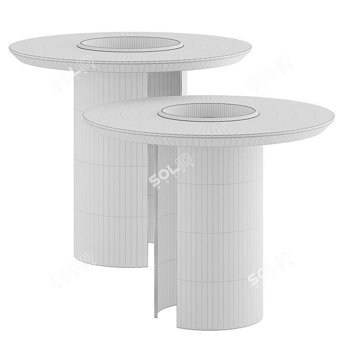 Janus Side Table Duo Set 3D model image 2