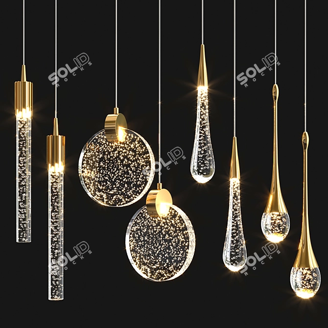 Puzirik Hanging Lamps Set 3D model image 1