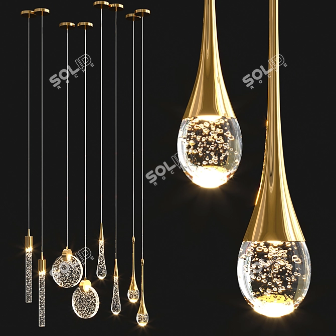 Puzirik Hanging Lamps Set 3D model image 2