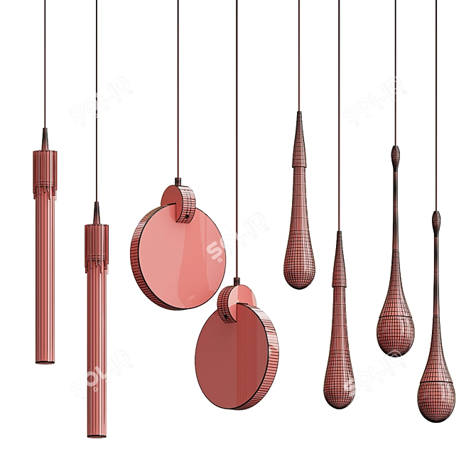 Puzirik Hanging Lamps Set 3D model image 3