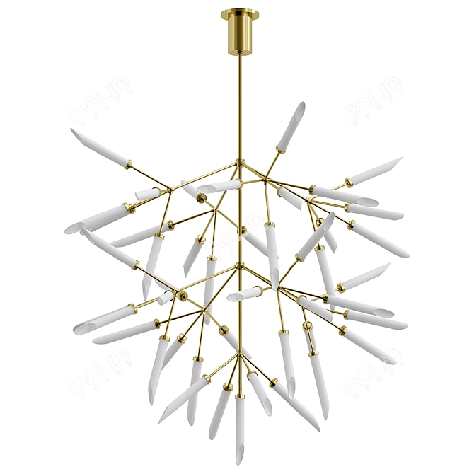 Elegant Spur Grande Chandelier LED 3D model image 1