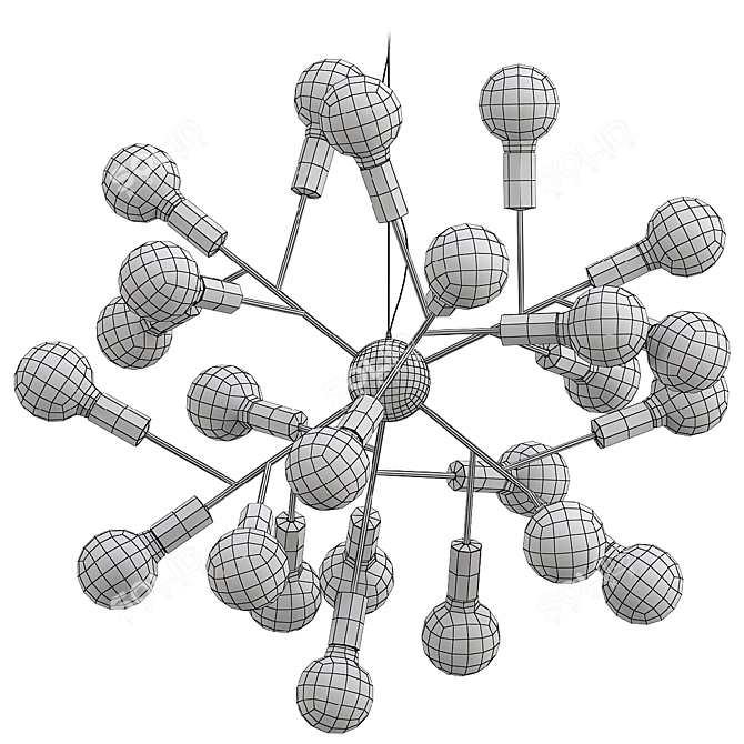 Modern Hero Ceiling Lamp 3D model image 2