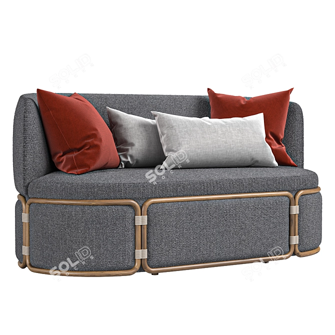 Ethimo Rotin 2 Seater Sofa 3D model image 2