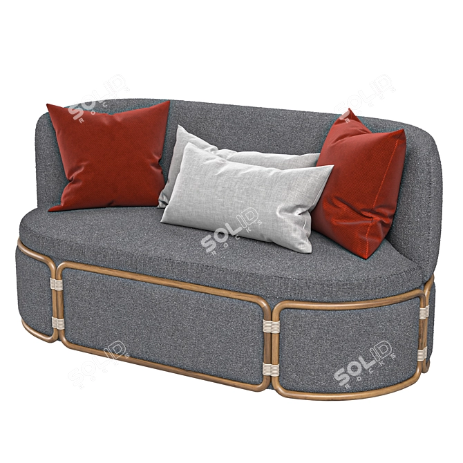 Ethimo Rotin 2 Seater Sofa 3D model image 3