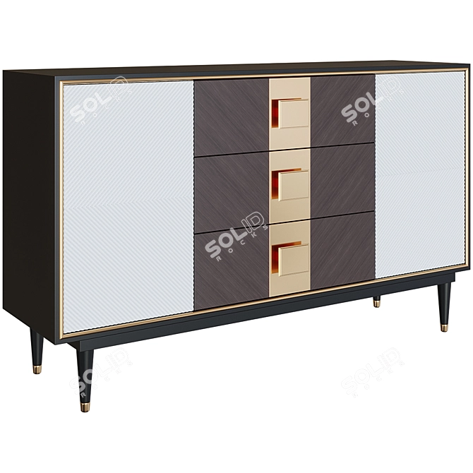 Modern Chapin Sideboard in Grey 3D model image 1