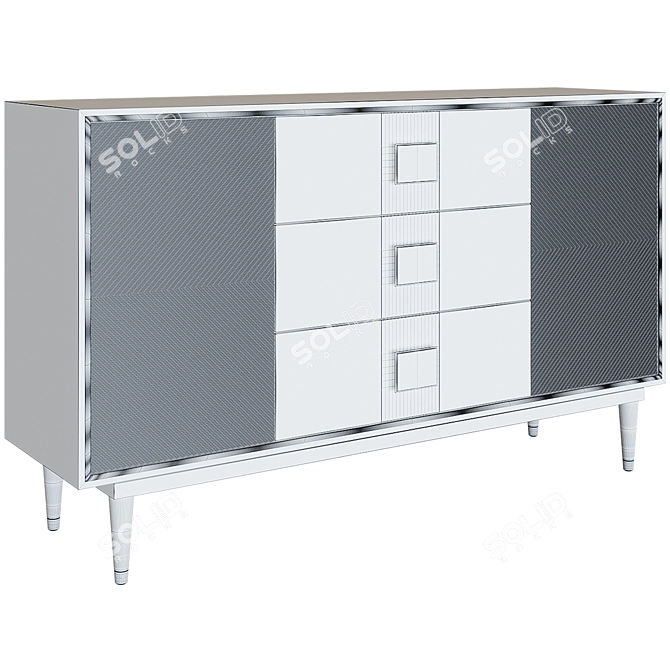 Modern Chapin Sideboard in Grey 3D model image 2