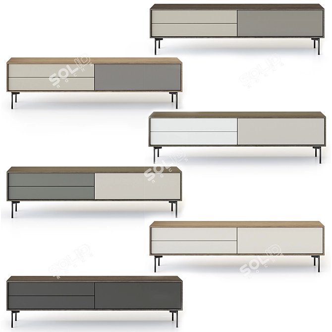 Borge TV Stand in 6 Colors 3D model image 2