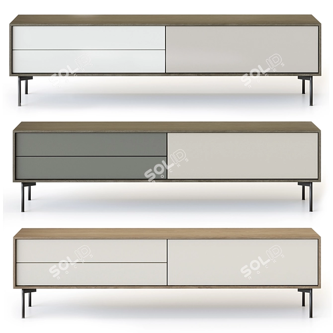 Borge TV Stand in 6 Colors 3D model image 3