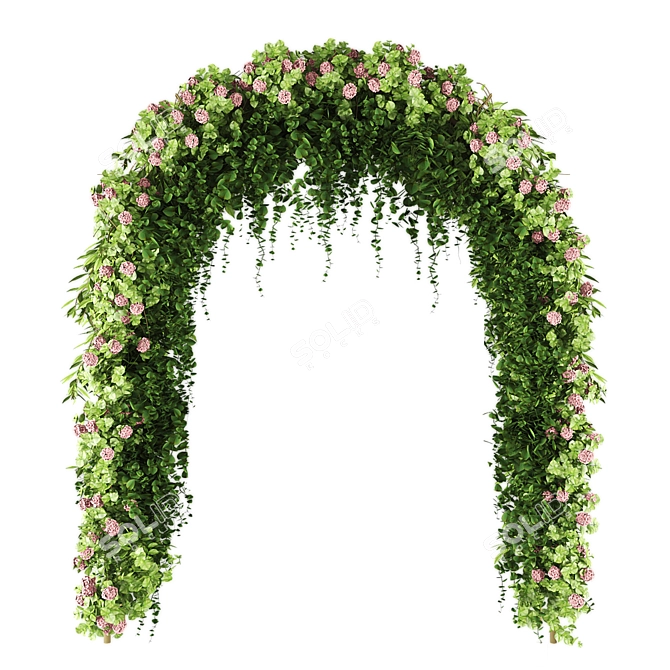 Elegant Wedding Arch Kit 3D model image 1