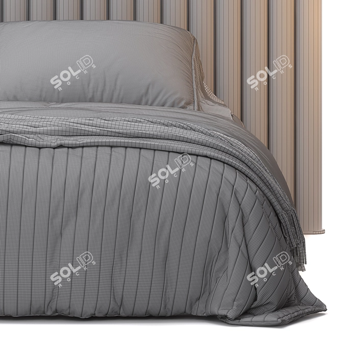 Sleek Biarritz Slim Bed 3D model image 4