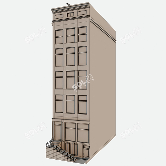 Spacious Urban Apartment Model 3D model image 3