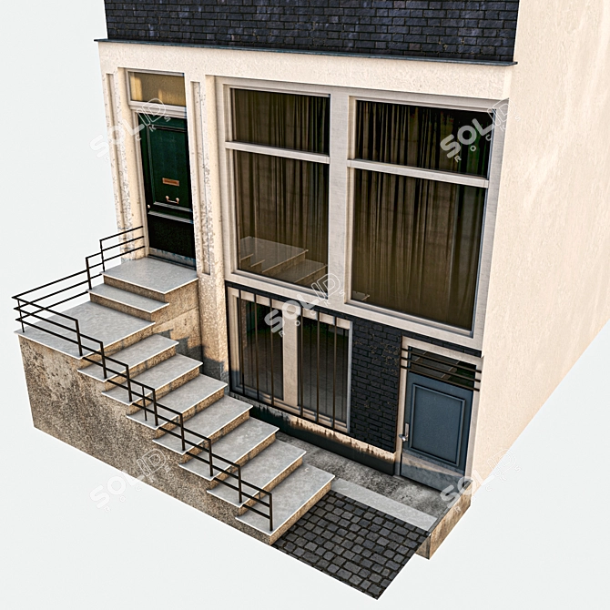 Spacious Urban Apartment Model 3D model image 4