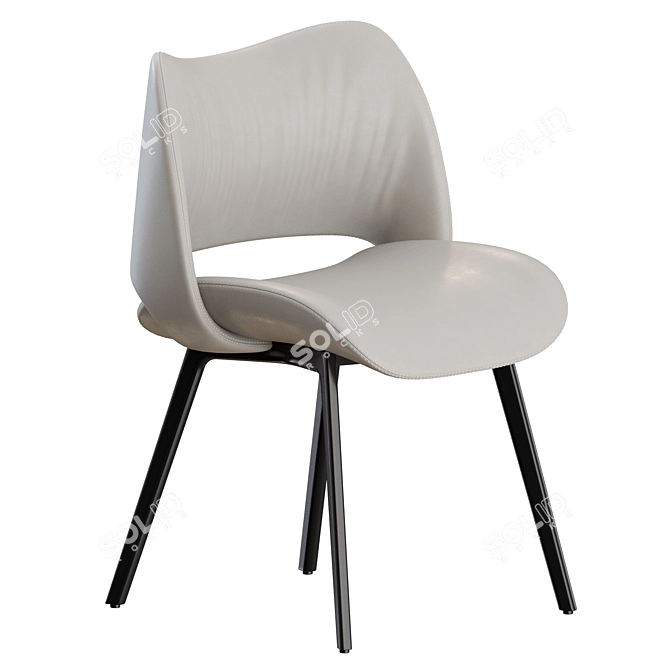 Elegant Poltrona Frau Chair Set 3D model image 1