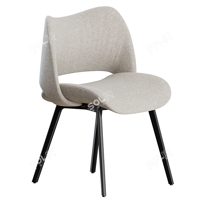 Elegant Poltrona Frau Chair Set 3D model image 2