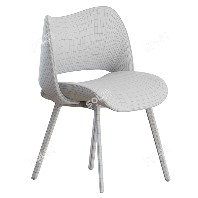 Elegant Poltrona Frau Chair Set 3D model image 4