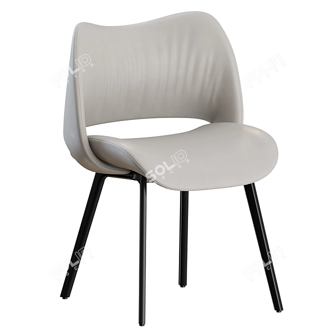 Elegant Poltrona Frau Chair Set 3D model image 5