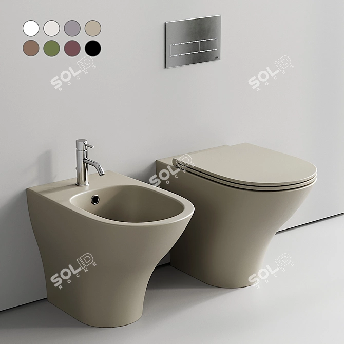  Aquatech Back to Wall Collection 3D model image 1