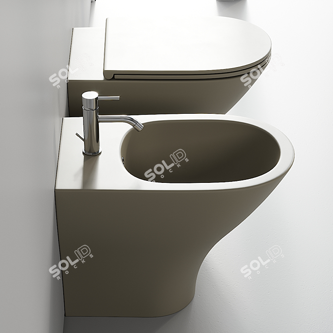  Aquatech Back to Wall Collection 3D model image 2