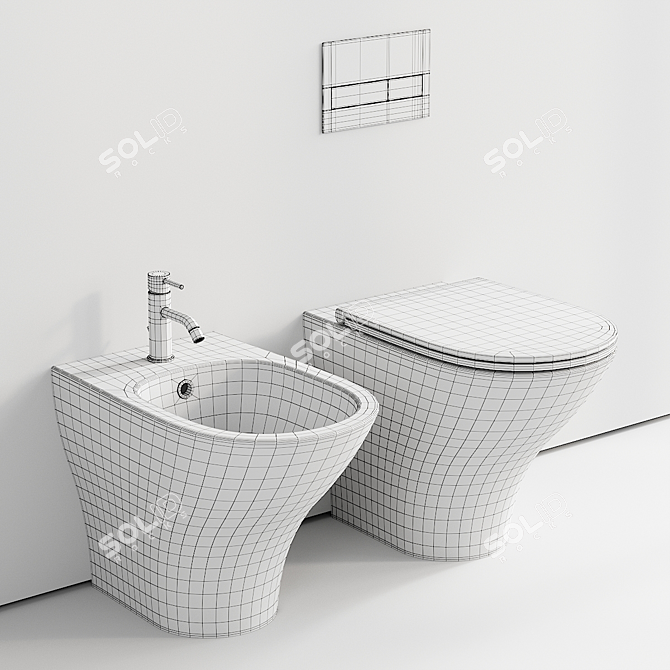  Aquatech Back to Wall Collection 3D model image 5