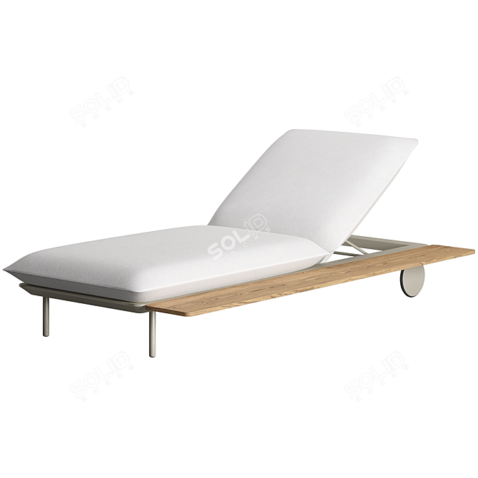 Senja Lounger with Teak Table 3D model image 1