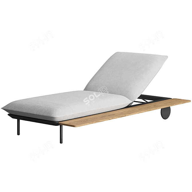 Senja Lounger with Teak Table 3D model image 2