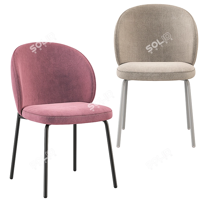 Modern Boconcept Princeton Dining Chair 3D model image 5