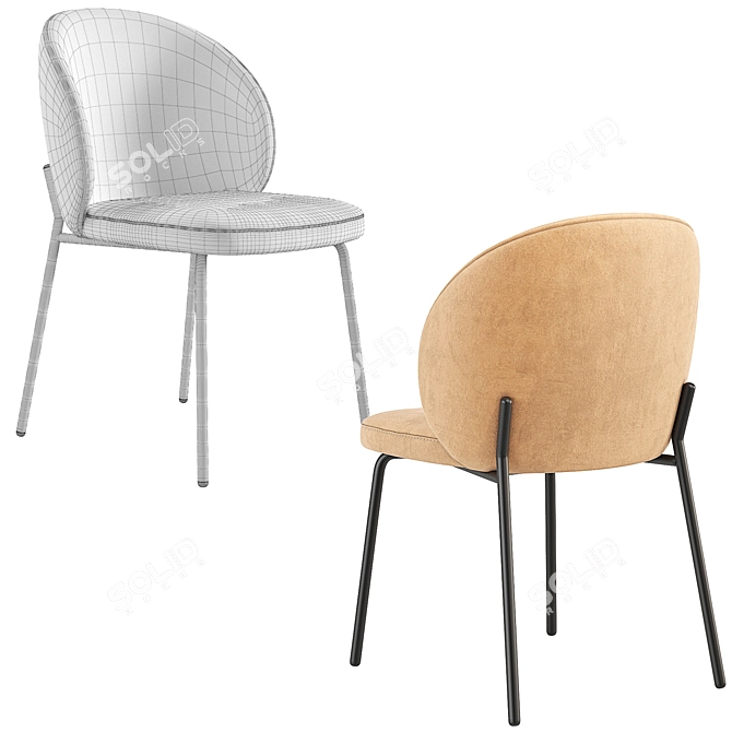 Modern Boconcept Princeton Dining Chair 3D model image 6