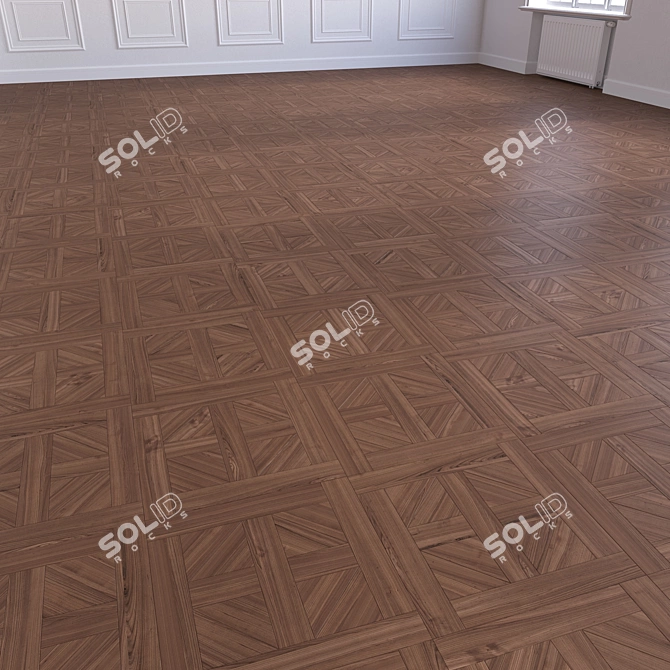 Wooden Floor 3D Model Kit 3D model image 4