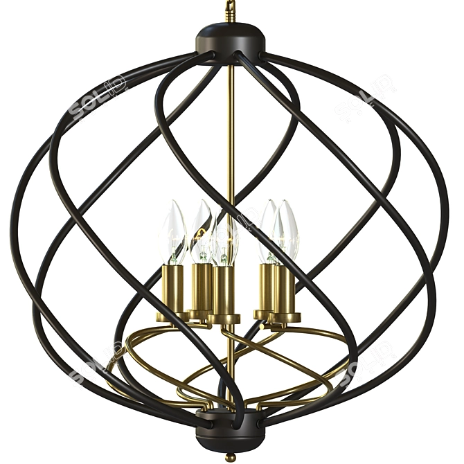 Luxury Sorrel Chandelier by Eurosvet 3D model image 1