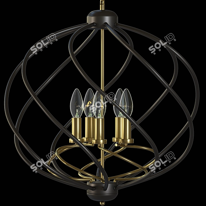 Luxury Sorrel Chandelier by Eurosvet 3D model image 2