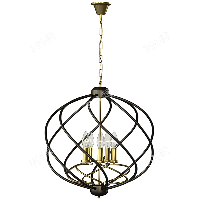 Luxury Sorrel Chandelier by Eurosvet 3D model image 3