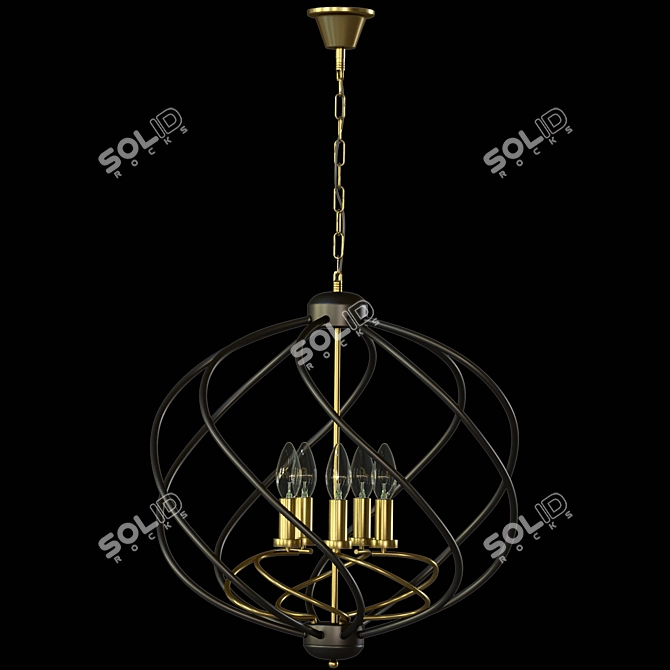 Luxury Sorrel Chandelier by Eurosvet 3D model image 4