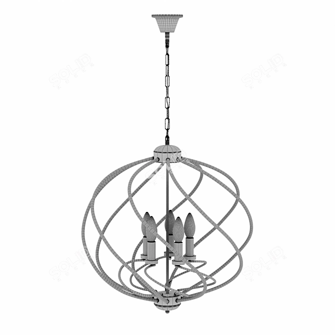 Luxury Sorrel Chandelier by Eurosvet 3D model image 5