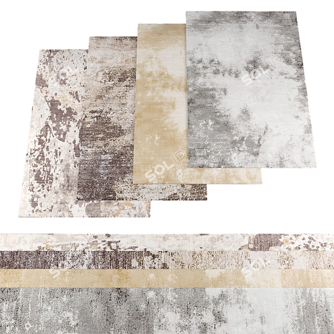 High-Res Rug Textures Bundle 3D model image 1