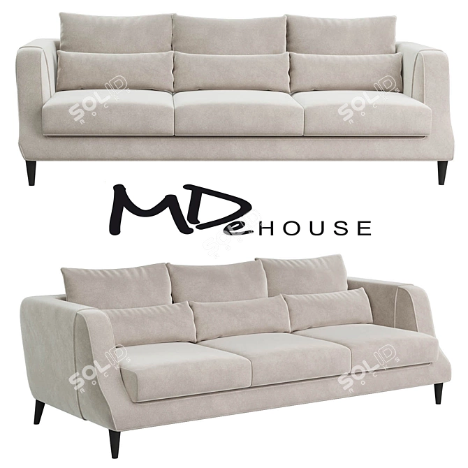 Stylish DANTE Sofa by MDeHouse 3D model image 1