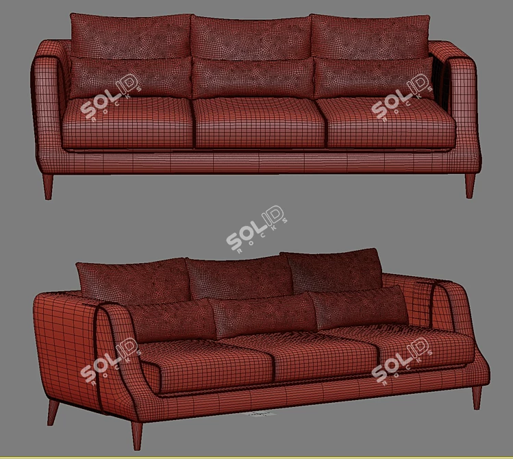 Stylish DANTE Sofa by MDeHouse 3D model image 2